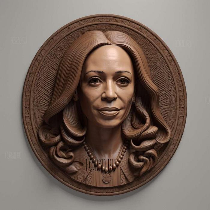 Kamala Harris 1 stl model for CNC